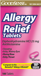 GoodSense&reg; Allergy Relief Diphedryl 25 mg Tablets 100 Count