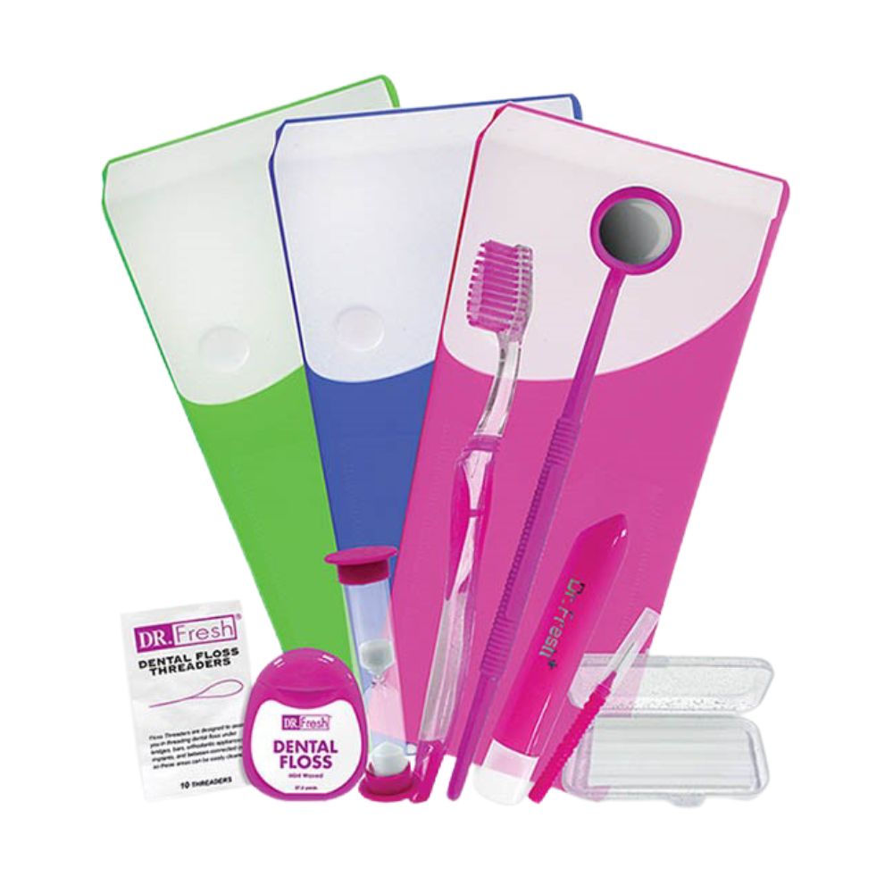 Dr Fresh&reg; Orthodontic Kit in a Pencil Box, 9 Piece